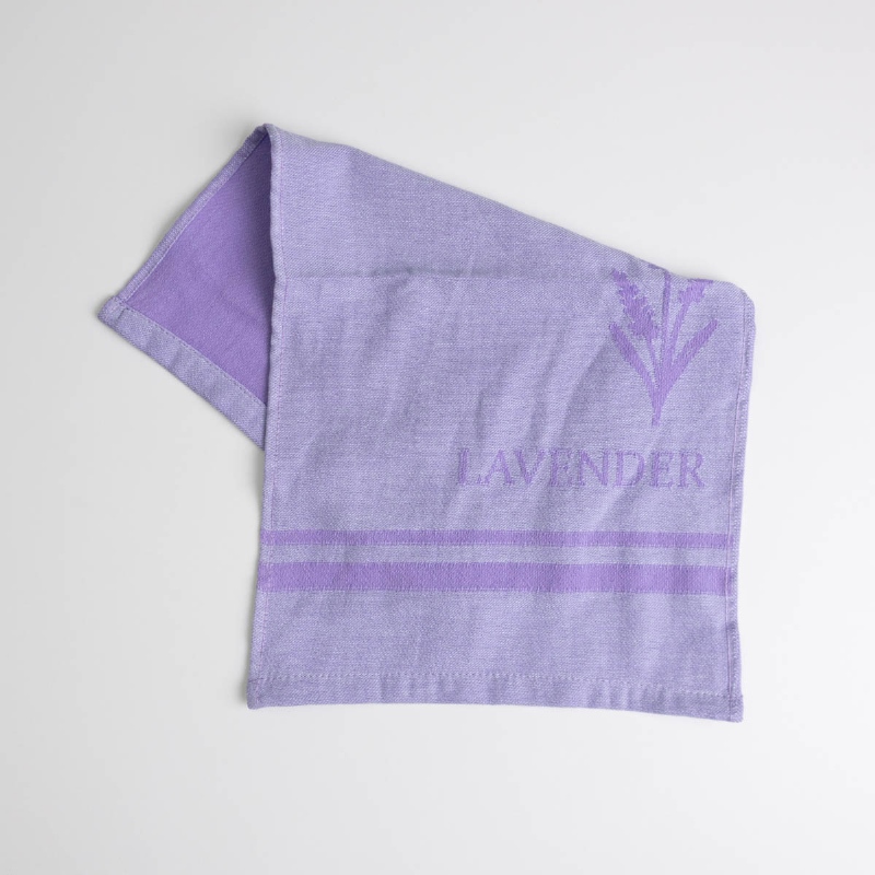 Рушник кухонний Lavender 30x50 см пестротканий 260 г/м2 100% бавовна GM Textile (Сіро-лавандовий)
